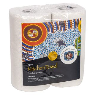 (NP) Cultural Choice Kitchen Roll Towel 2ply 60 Sheets 2pk
