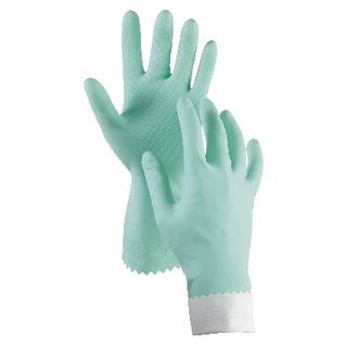 Oates Medium 8-8.5 Silver Lined Rubber Gloves Pair