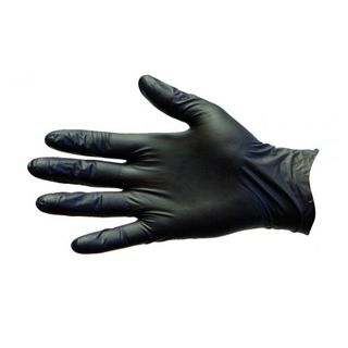 (SBI) Rapid Clean Nitrile Medium Black Powder Free Disposable Gloves 100pk