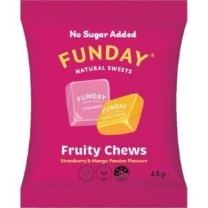 Funday Fruity Chews Strawberry , Mango & Passion Flavours (12x45g)