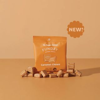 Funday Caramel Chews No Added Sugar Natural Flavour (12x45)