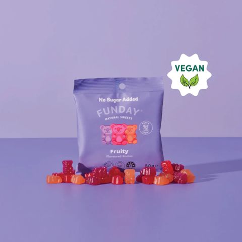 Funday Vegan Fruity Gummy Koalas No Sugar Natural Flavour (12x50g)