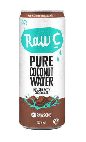 Raw C Pure Coconut Water Infused with Chocolate Cans (12x325ml)