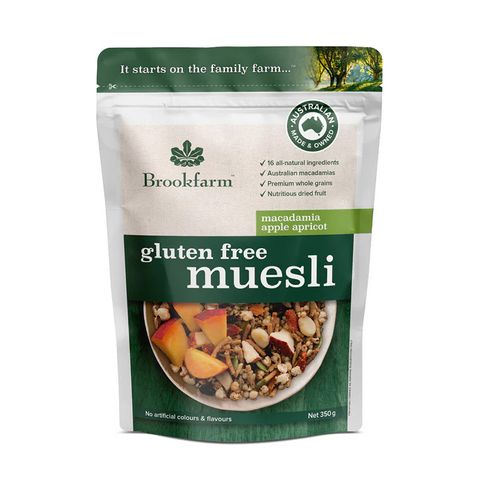 (NP) Brookfarm Gluten Free Muesli Macadamia , Apple & Apricot 950g