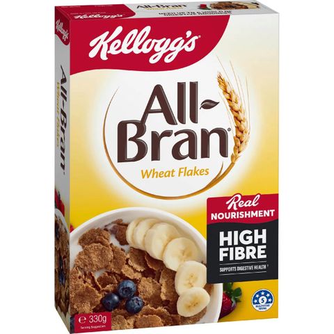 Kelloggs All Bran Wheat Flakes Breakfast Cereal 330g