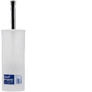 (SBI) Oates White Plastic Toilet Brush Set Enclosed