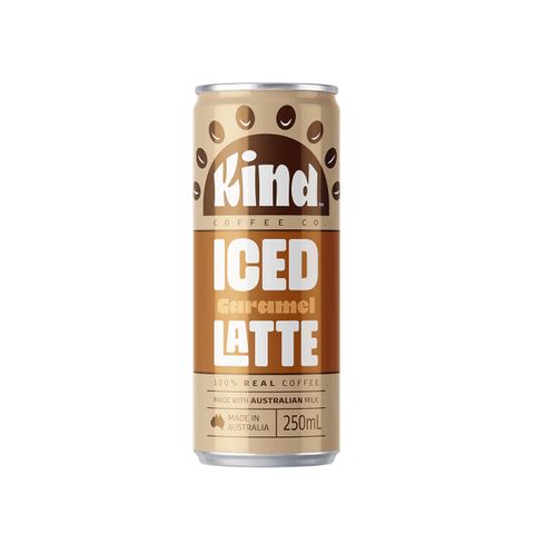 Kind Coffee Co. Iced Caramel Latte 100% Real Coffee Mini Cans (12x250ml)