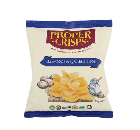 Proper Crisps Marlborough Sea Salt (18x40g)