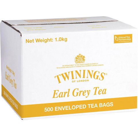 Twinings Bulk Enveloped Earl Grey Tea Bags (500x2g)