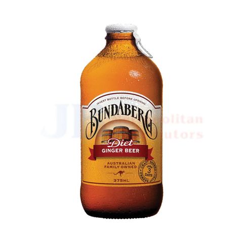 Bundaberg DIET Ginger Beer Glass Buddies (12x375ml)