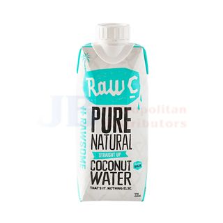 Raw C Pure Natural Coconut Water Straight Up Bottles (12x330ml)
