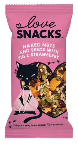 Love Snacks Naked Nuts & Seeds with Fig & Strawberry (20x40g)