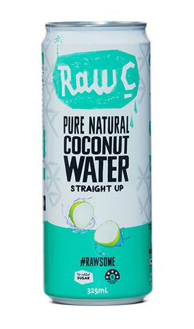 Raw C Coconut Natural Coconut Straight Up Water Cans (12x325ml)