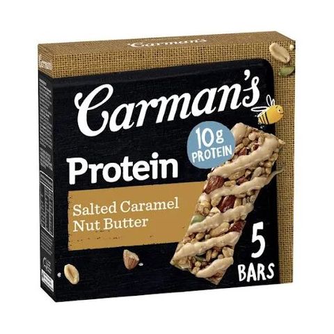 Carmans Gourmet Protein Bar Salted Caramel Nut Butter 5pk