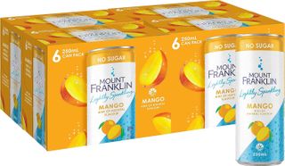 Mt Franklin Mango Lightly Sparkling Water Mini Cans (24x250ml)