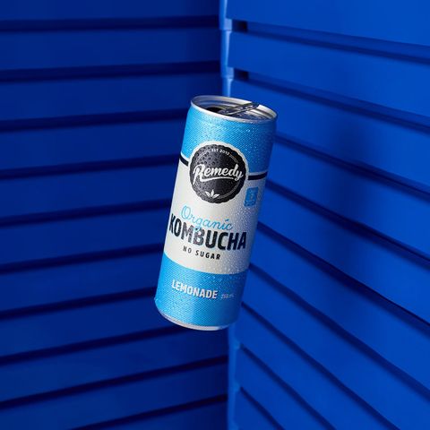 Remedy Organic Kombucha Lemonade No Sugar Mini Cans (24x250ml)