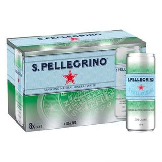 San Pellegrino Sparkling Natural Mineral Water Sleek Cans (24x330ml)