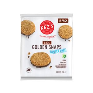 KEZ Gluten Free Choc Golden Snaps 150g