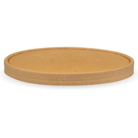 Biopak BB-BLL-184-PAPER Kraft BioBowl Lid 1300ml (200)