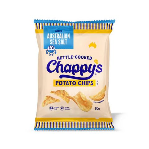 (NP) Chappy's Australian Sea Salt Potato Chips (12x80g)