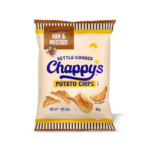 (NP) Chappy's Ham & Mustard Potato Chips (12x80g)