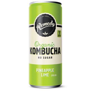 (NP) Remedy Organic Kombucha Pineapple Lime No Sugar Mini Cans (24x250ml)