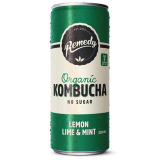 (NP) Remedy Organic Kombucha Lemon Lime & Mint No Sugar Mini Cans (24x250ml)