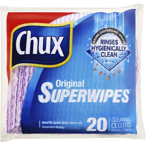 Chux Blue Superwipes Regular (60cmx30cm) 20pk