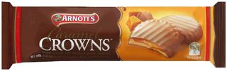 Arnotts Chocolate Caramel Crowns 200g