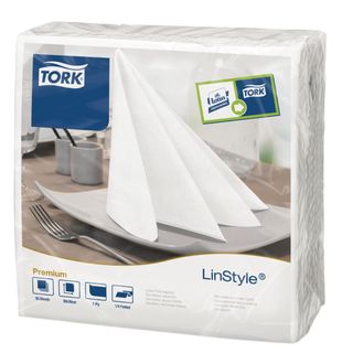 Tork Linen Look Dinner Napkins Quarterfold 50pk (12)