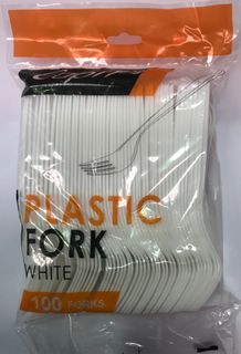 Costwise White Plastic Forks 100pk