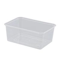 Castaway Plastic Rectangle Containers 1000ml 50pk