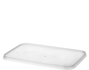 Castaway Clear Plastic Rectangle Takeaway Lids 50pk