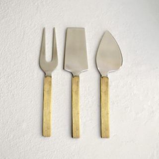 From The Forge, Cheese Knives, Matte Brass, set of 3