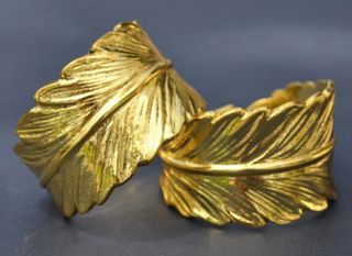 Feather Napkin Ring, Gold