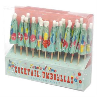 Cocktail Umbrellas, Carnival, set of 24