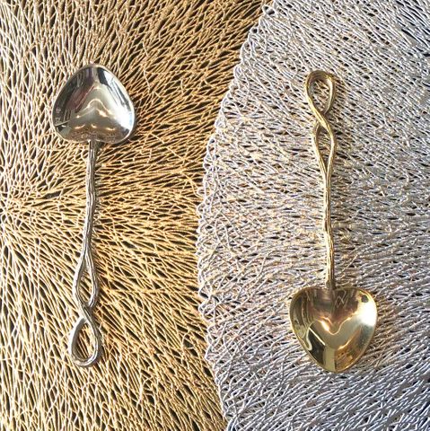 Heart Infinity teaspoon, gold
