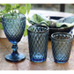 Dark blue, Diamond cut, Hiball glasses, set/4