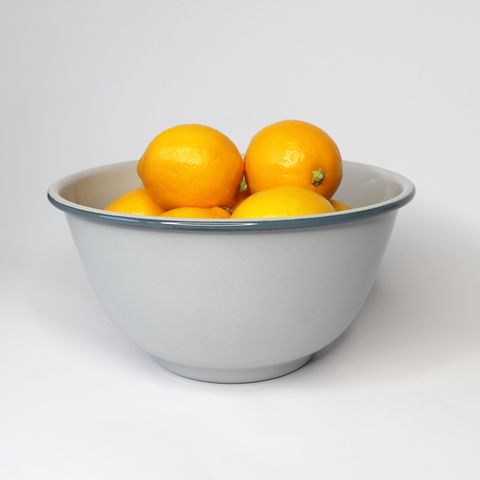 Grey Enamel footed Bowl 20cm