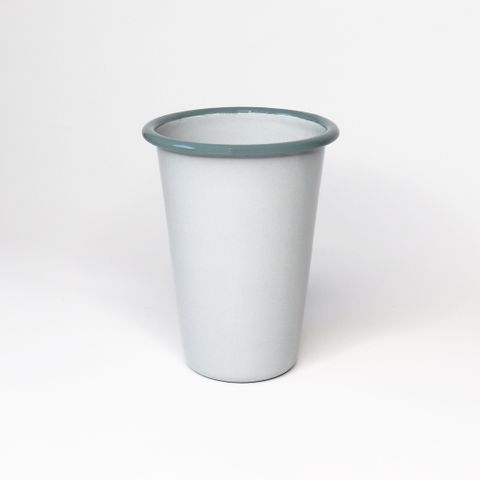 Grey Enamel Tall Tumbler, 12cm