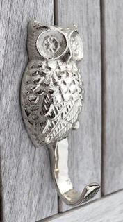 Owl Hook, silver
