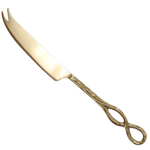 Infinity Cheese Knife, brushed gold