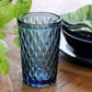 Dark blue, Diamond cut, Hiball glasses, set/4 (min 4)