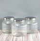 Ribbed Glass Canister 11cm
