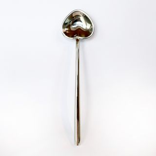 Heart teaspoon, silver, straight handle