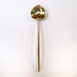 Heart teaspoon, Gold, straight handle