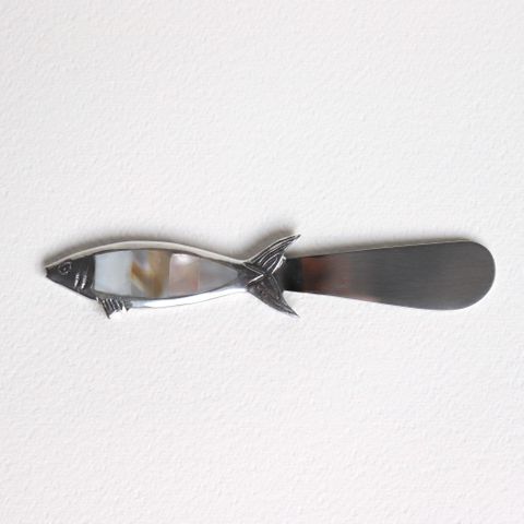 Fish Spreader with shell, silver