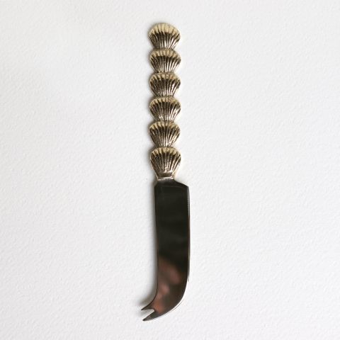 Shell Cheese Knife, gold