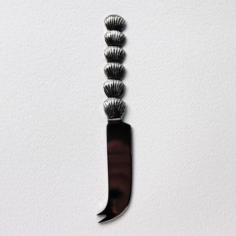 Shell Cheese Knife, silver