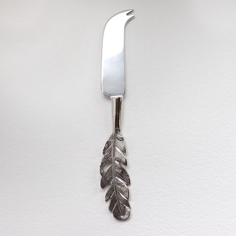 Feather Cheese Knife, silver